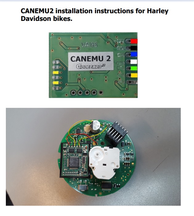 Block odometer value for Harley Davidson..., CAN filter. CANEMU2