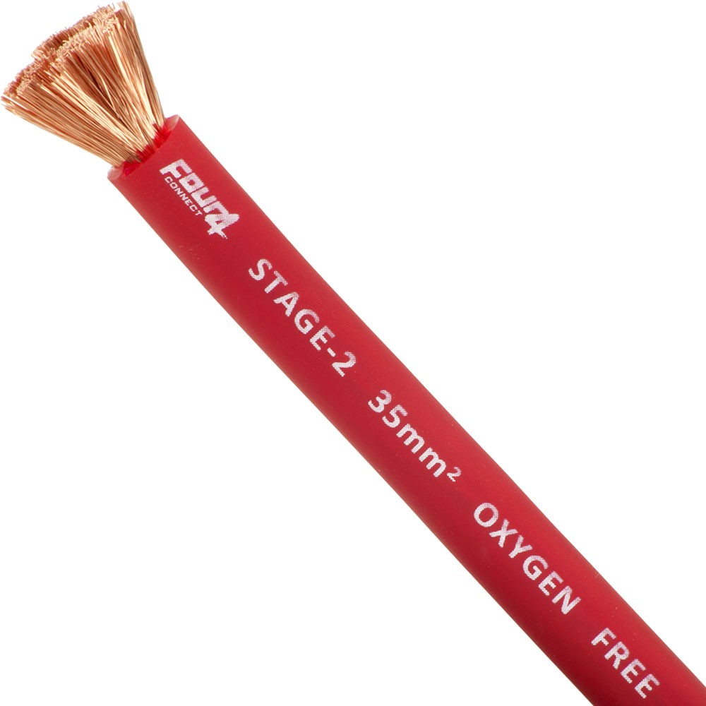 FOUR Connect STAGE2 (OFC) power wire, RED (35 mm²). 4-800215