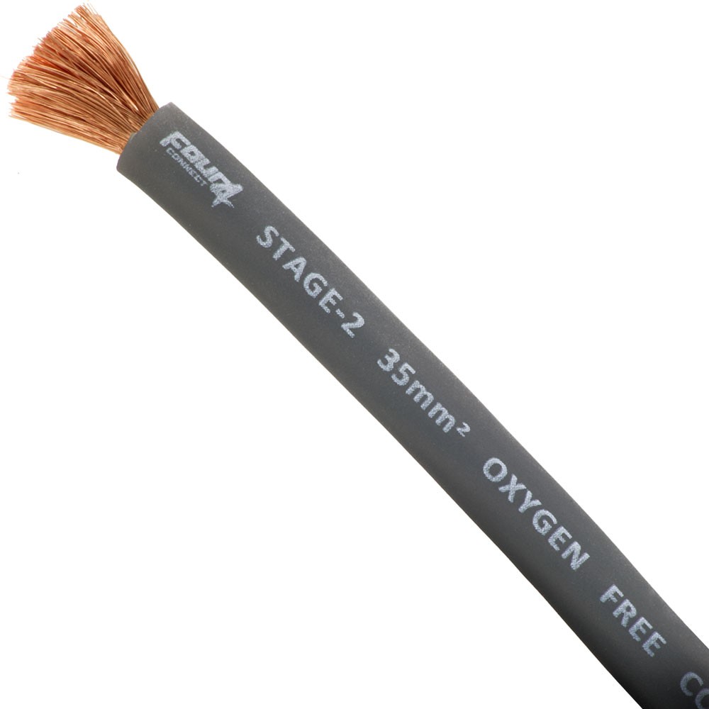 FOUR Connect STAGE2 (OFC) power wire, GREY (35 mm²). 4-800216