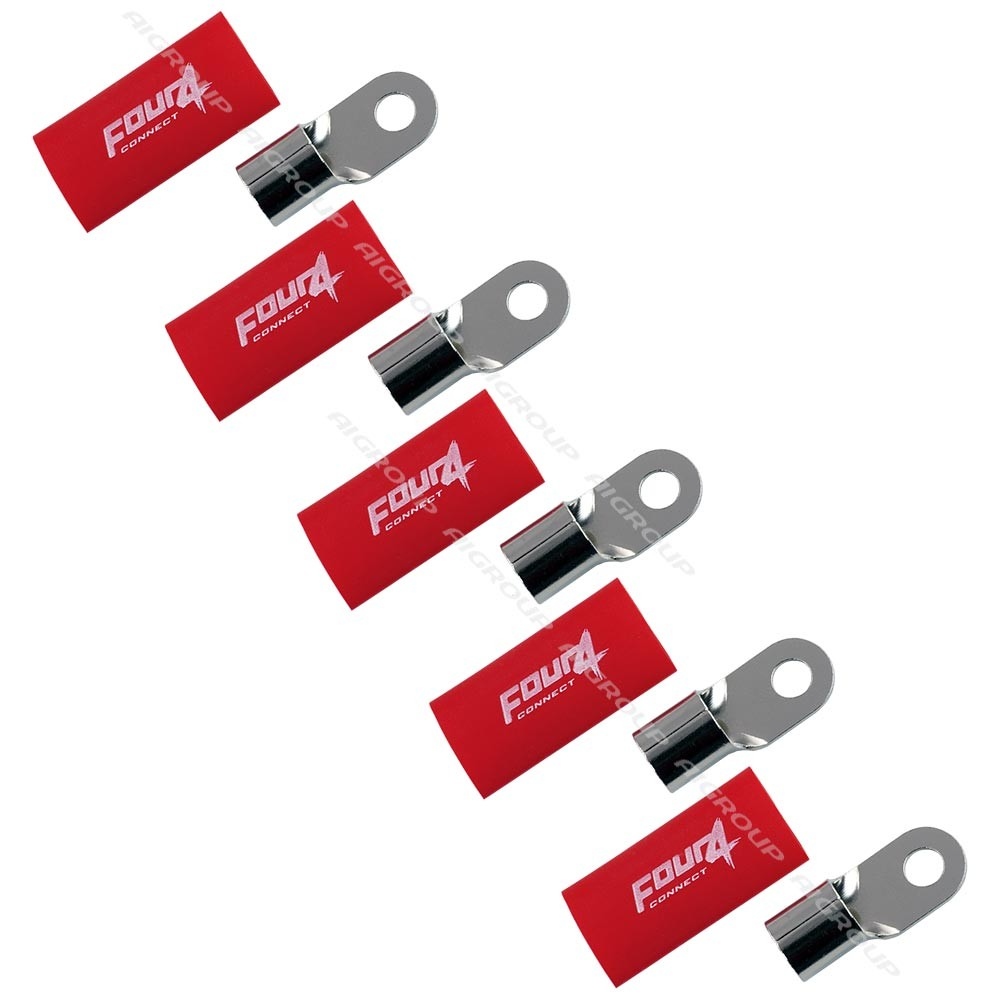 Ring terminal for cable. FOUR Connect (Red, 50 mm²).