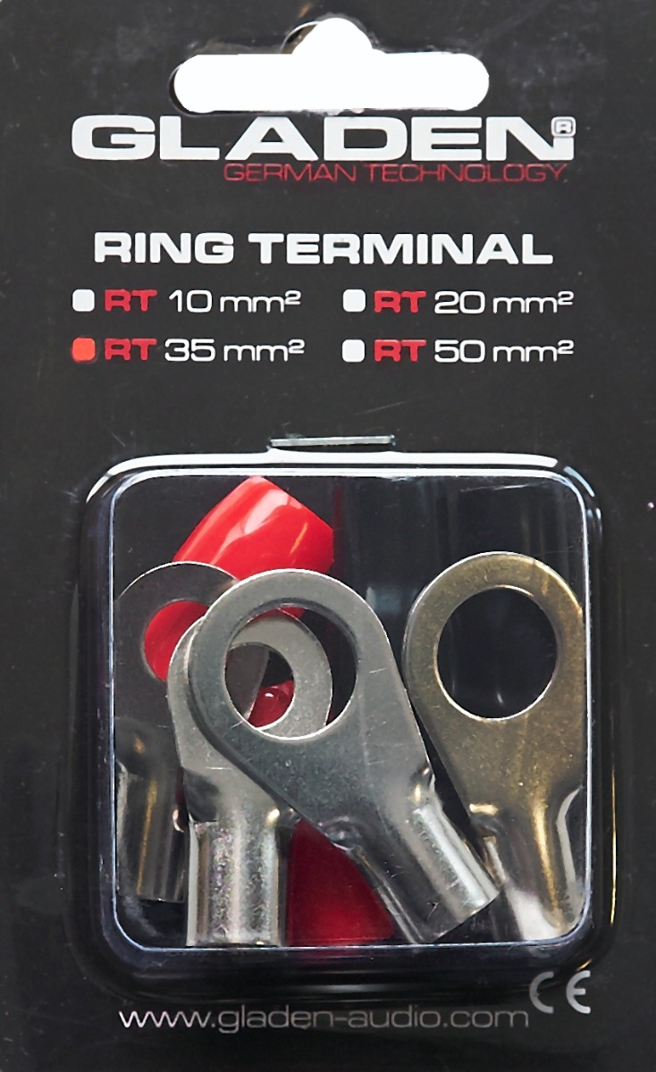 Ring terminal for cable. Gladen (Red, 20 mm²).