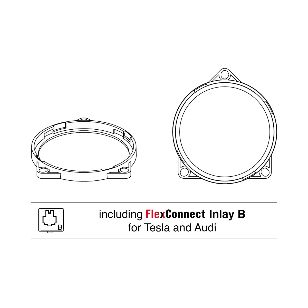 Helix RING for Tesla speaker adapter (100 mm). CFMK100 TES.1