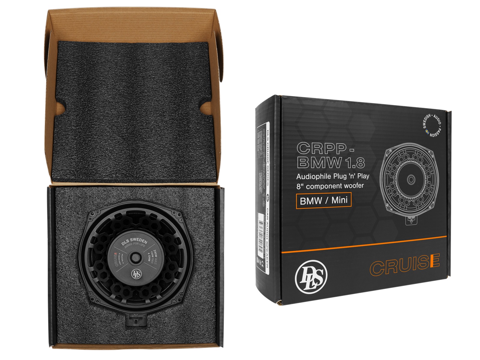 DLS Cruise CRPP-BMW1.8 subwoofer (200 mm) for BMW (1, 2, 3, 4, 5, 6, 7, Z, X series).