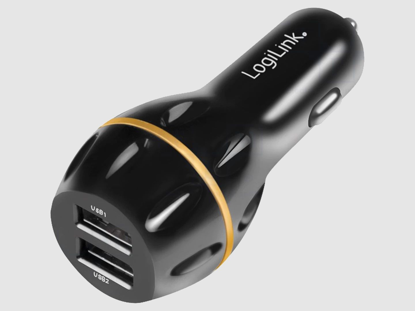 USB car charger, dual (2.1 A).