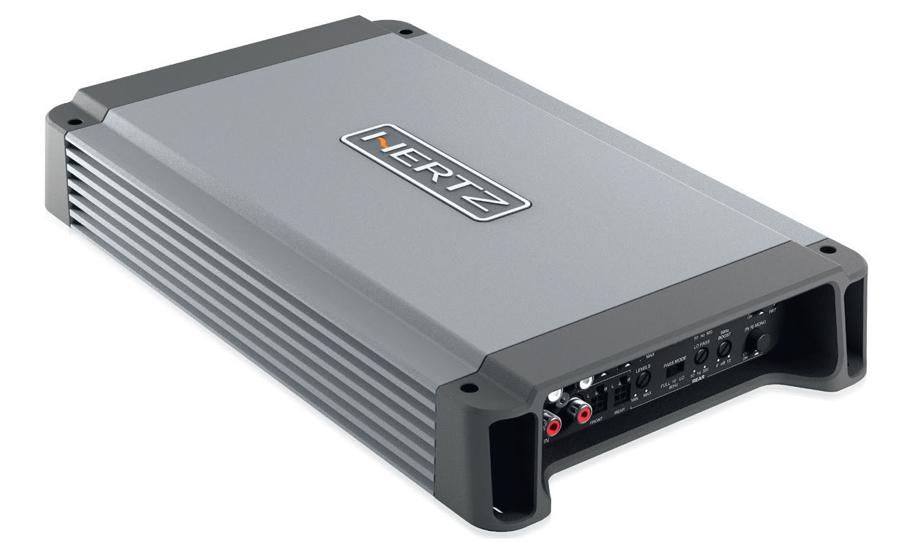 Hertz HCP 4MDK (D class) marine power amplifier (4-channel). 