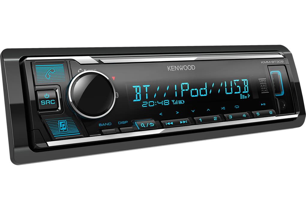Kenwood KMM-BT309 receiver with USB, Bluetooth.