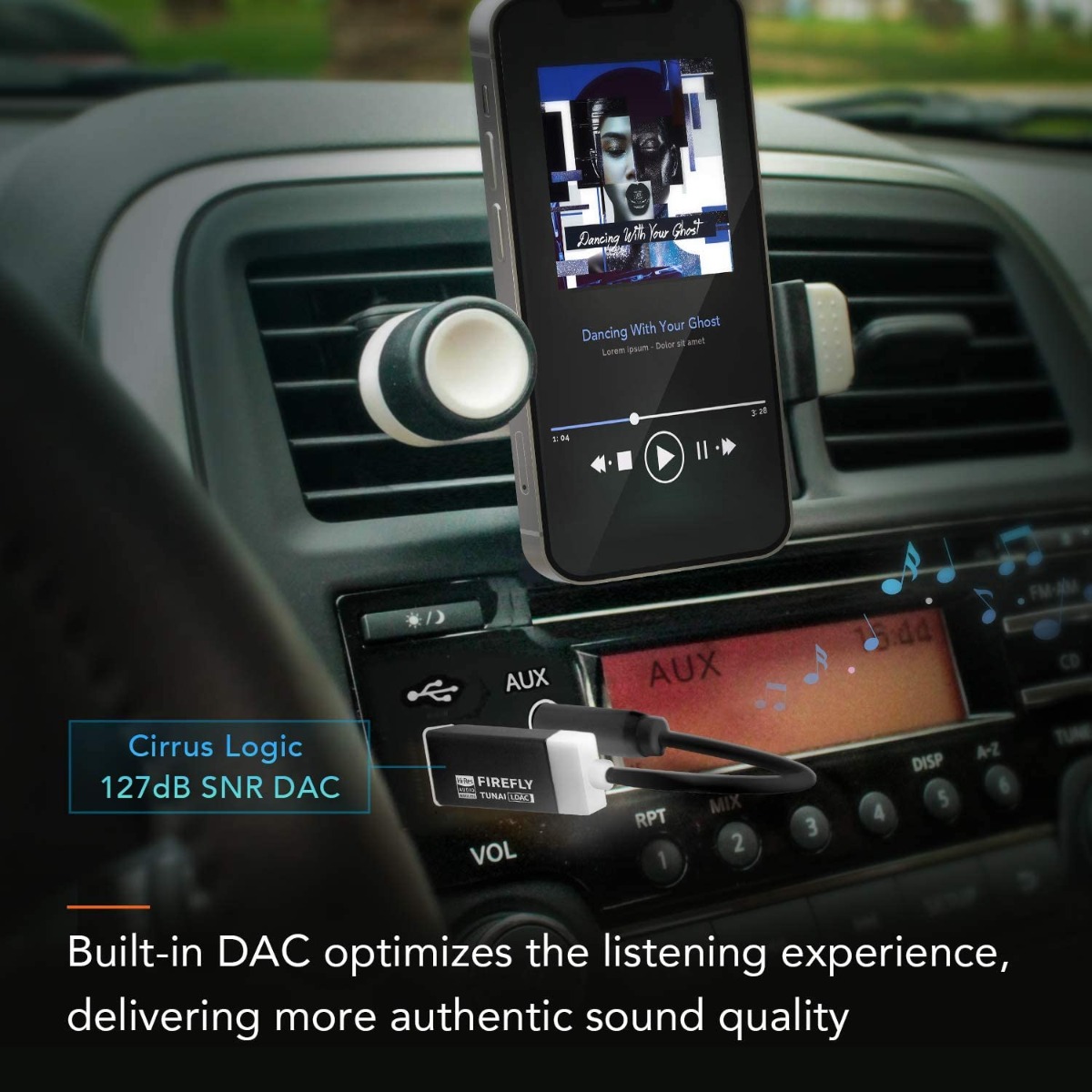 Tunai Firefly LDAC universal Bluetooth receiver (Hi-Res).