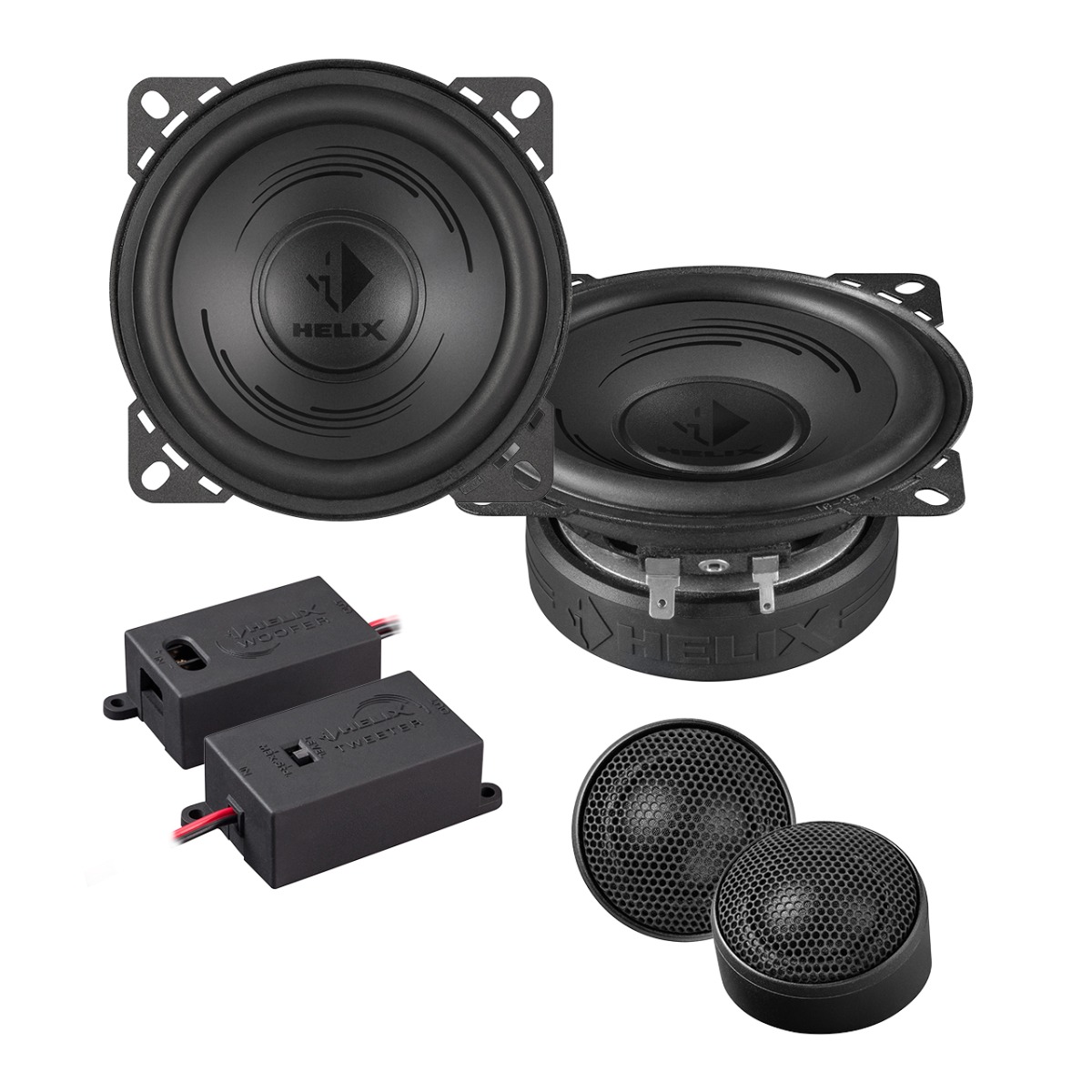 Helix PF K100.2 component speakers (100 mm).
