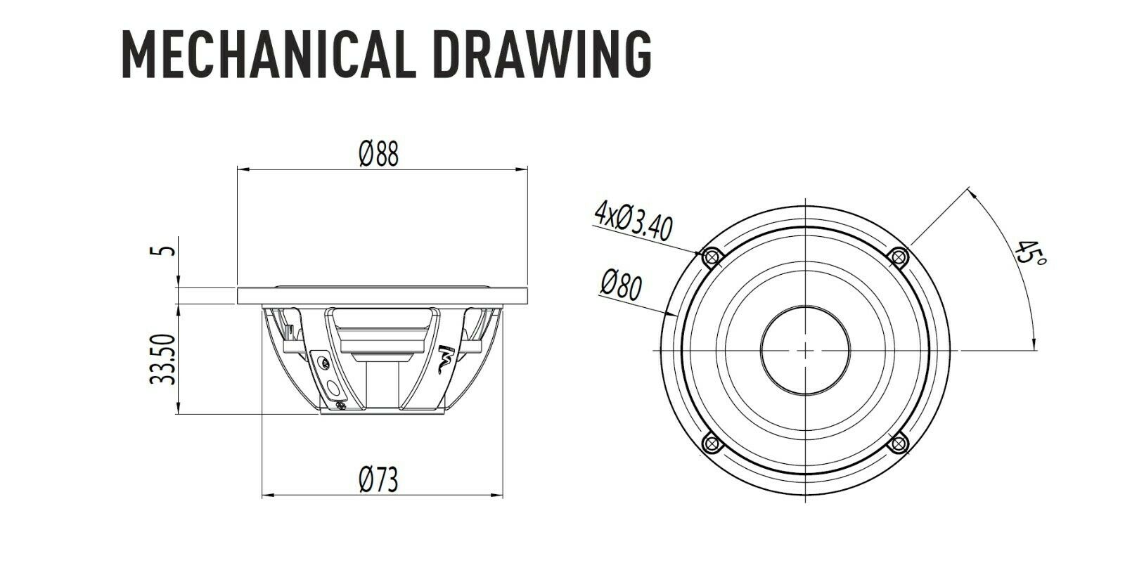 Focal PS 165 F3 midrange speaker (80 mm). HPVE1048