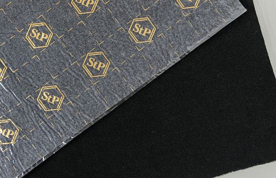 STP carpet with glue, BLACK (Silver line, width 1.0 m).