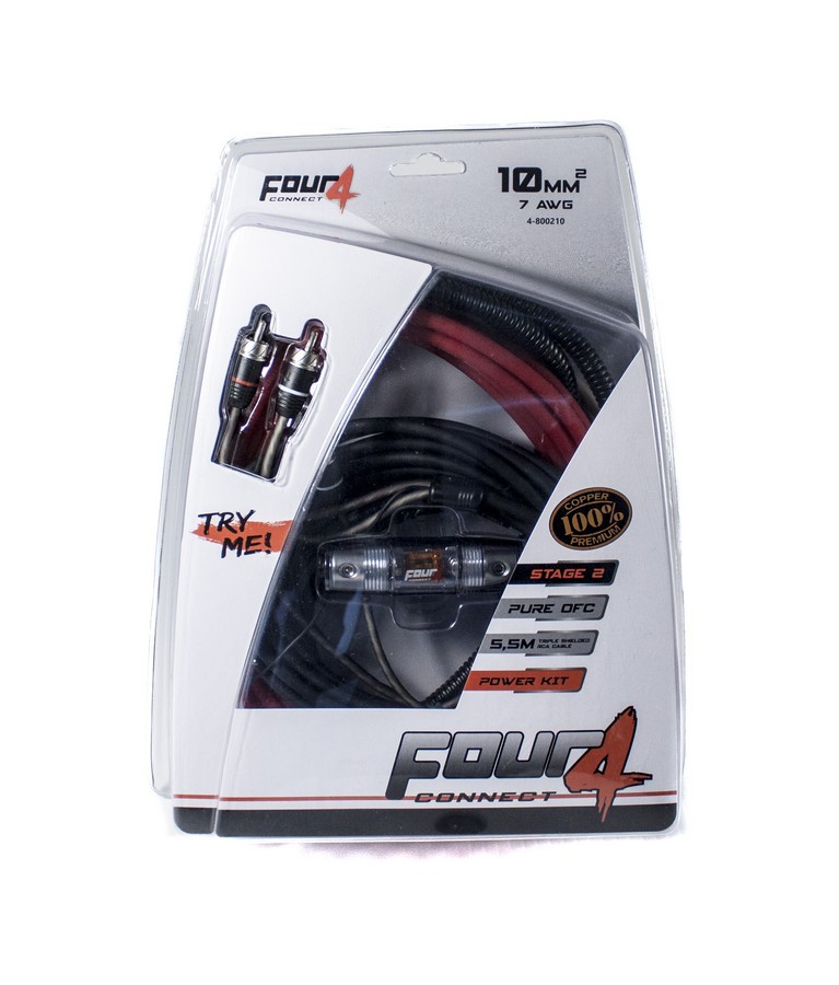 Four Connect (Stage 2) amplifier install OFC-POWERKIT (10 mm²). 4-800210