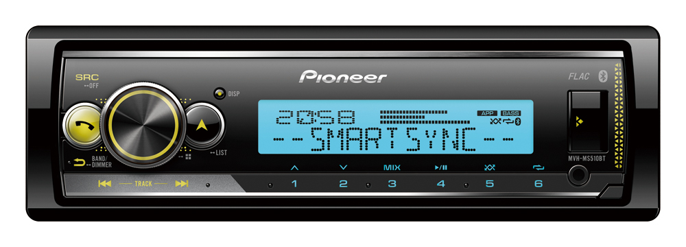 Pioneer MVH-MS510BT marine digital media receiver with bluetooth.