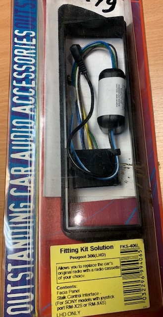 Peugeot 306 (->2002) Steering Wheel Control + fascia plate for Sony.