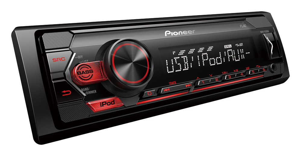 Pioneer MVH-S120UI receiver with USB, AUX.