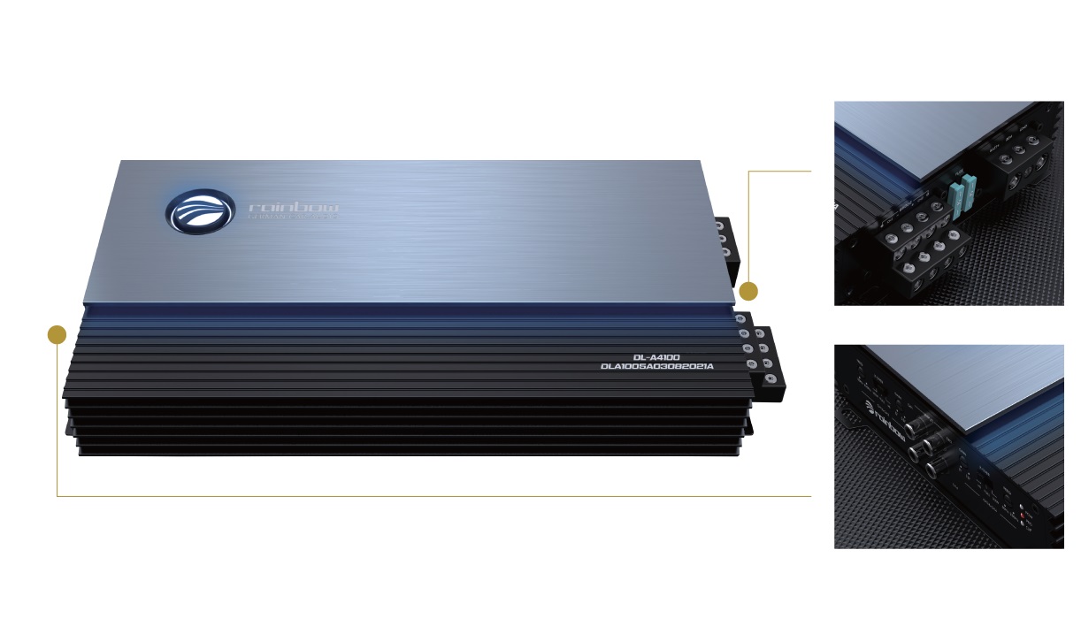Rainbow DL-A4100 (AB class) power amplifier (4-channel).