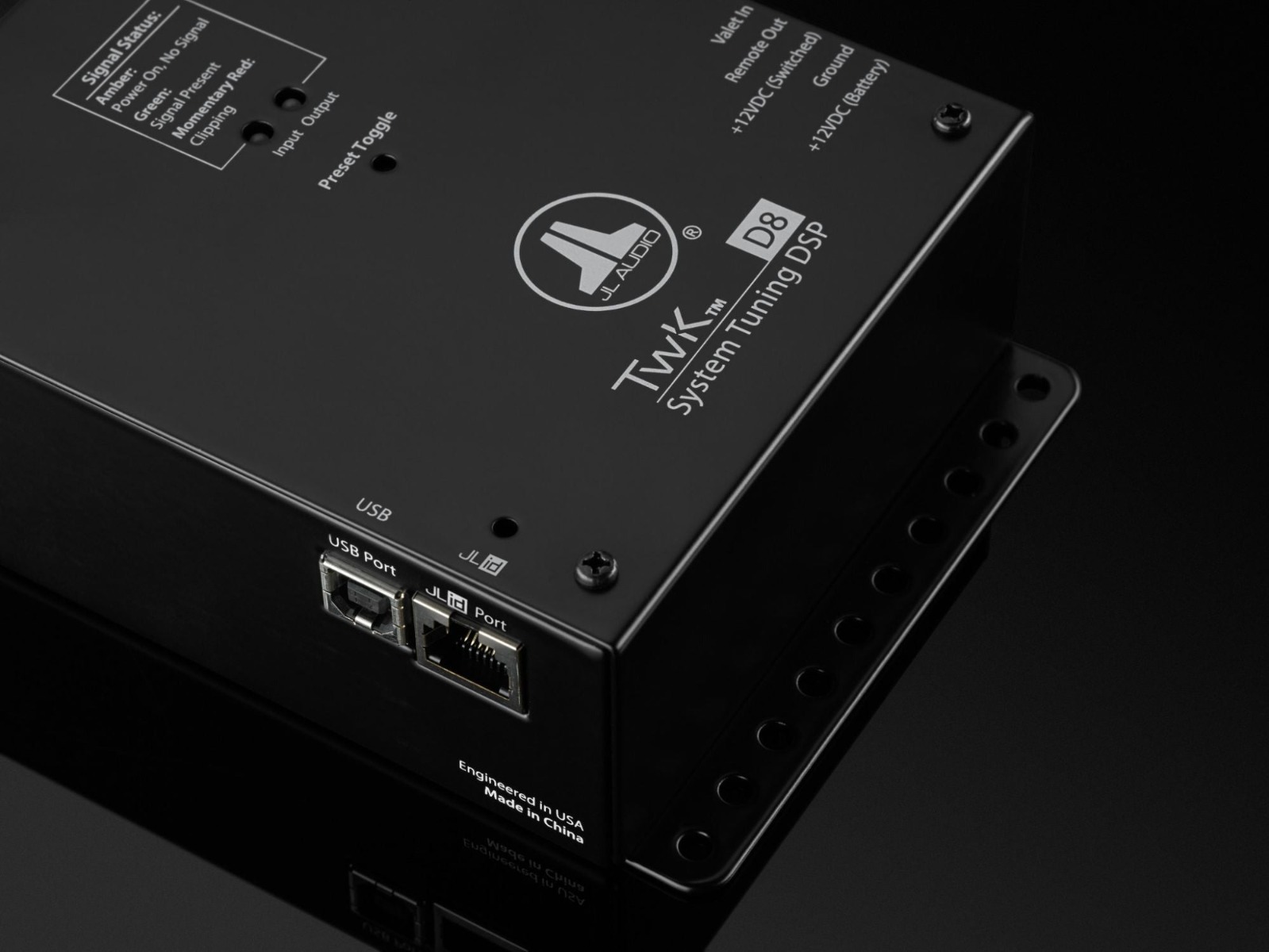 JL Audio TwK-D8 system tuning DSP controlled.