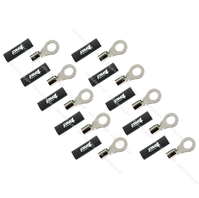 Four Connect ring terminal for cable, BLACK (M8, 10 mm2). 4-690961