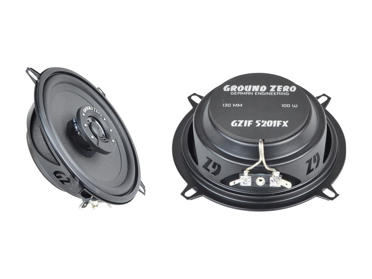 Ground Zero GZIF 5201FX FLAT coaxial speakers (133 mm).