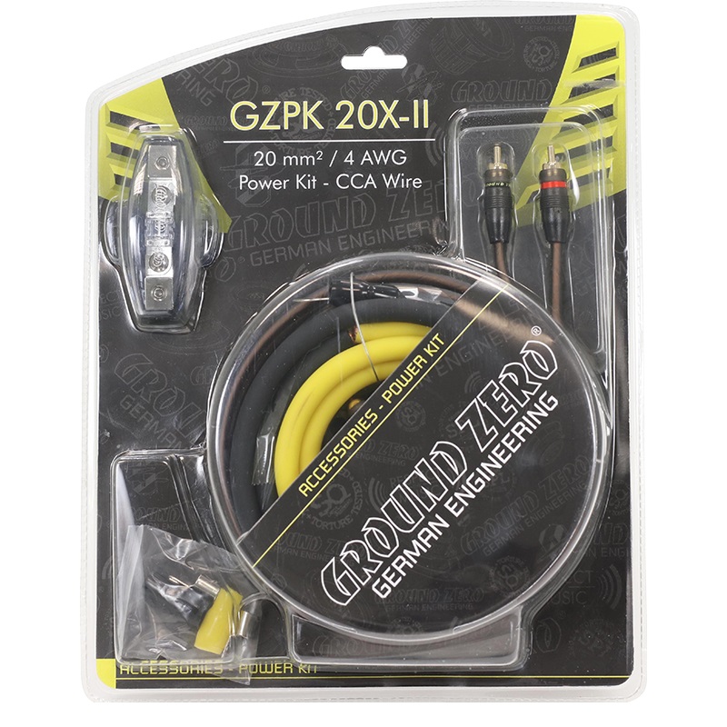 Ground Zero amplifier install KIT (20 mm²). GZPK 20X-II