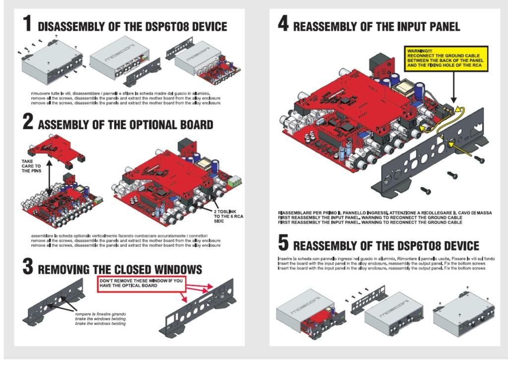 Mosconi SP-DIF optional board for DSP 6to8. 
