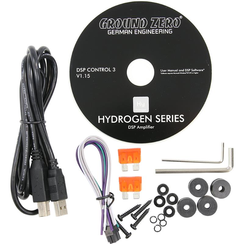 Ground Zero GZHA MINI FIVE-DSP (D class) power amplifier (5-channel) with DSP.