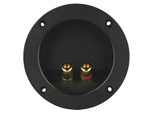 Loudspeaker terminal for plug-in connection.