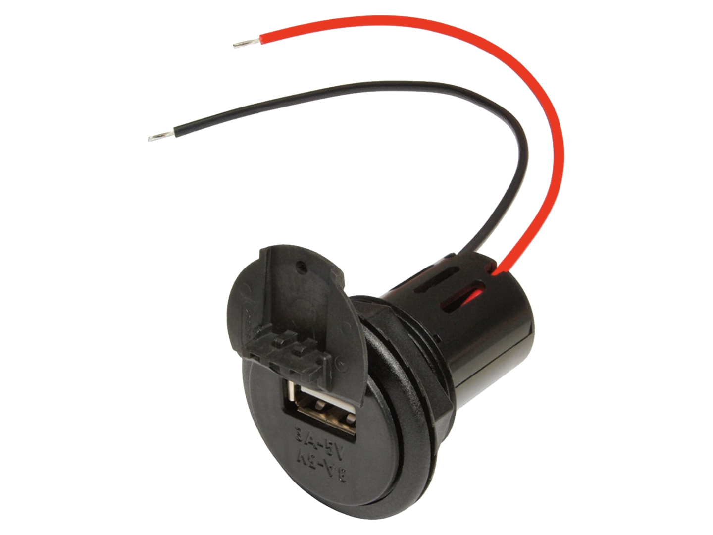 USB car charger with cover (3.0 A).