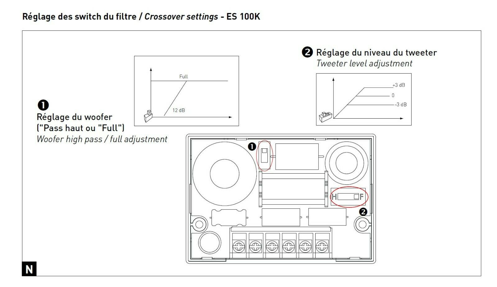 Focal 2-way passive crossover (from ES100K set). KIFI1093