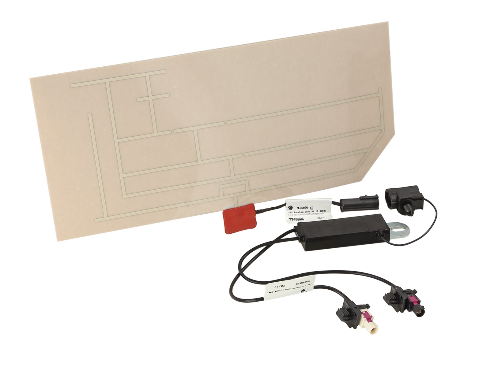 Universal, On-glass, multifunction car AM/FM DAB/DAB+ antenna. 7677950