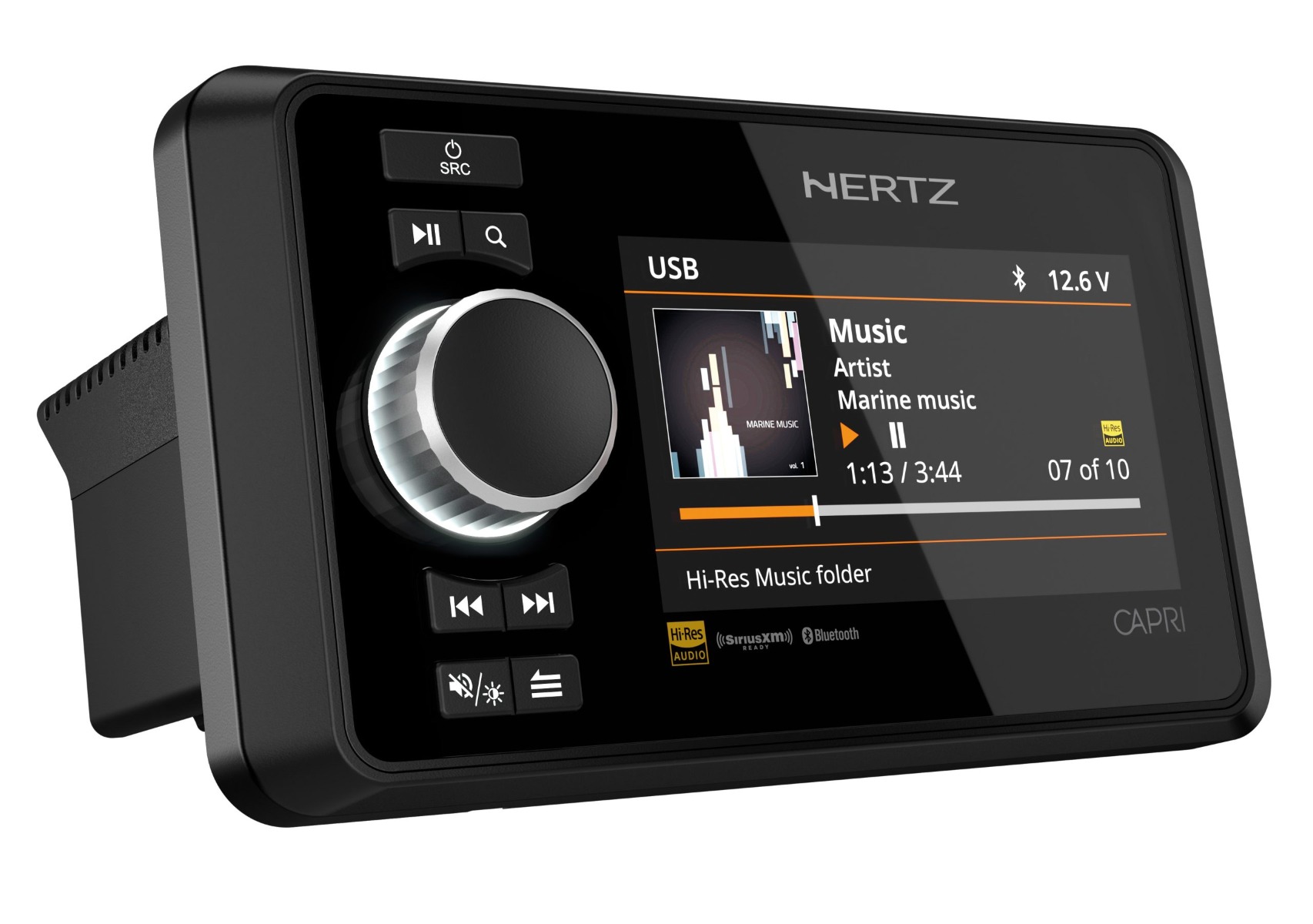 Hertz CAPRI marine digital media receiver with bluetooth (IP67).