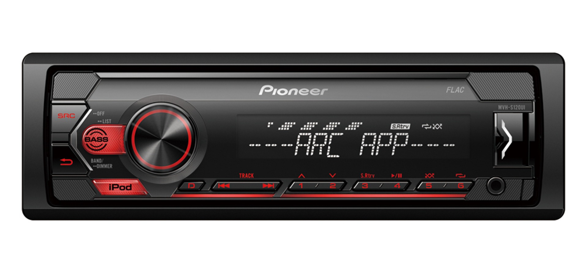 Pioneer MVH-S120UI receiver with USB, AUX.