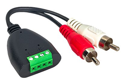 High level speaker signal to Low level RCA adapter (2-channel). Gladen RC HLT.