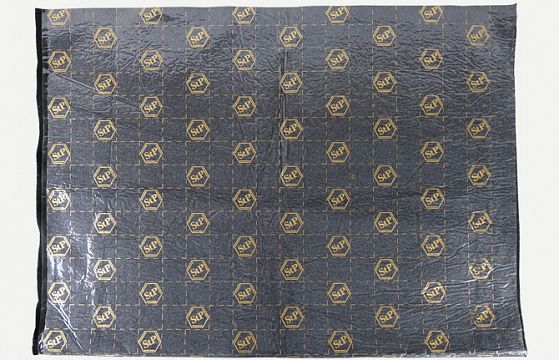 STP carpet with glue, BLACK (Silver line, width 1.0 m).