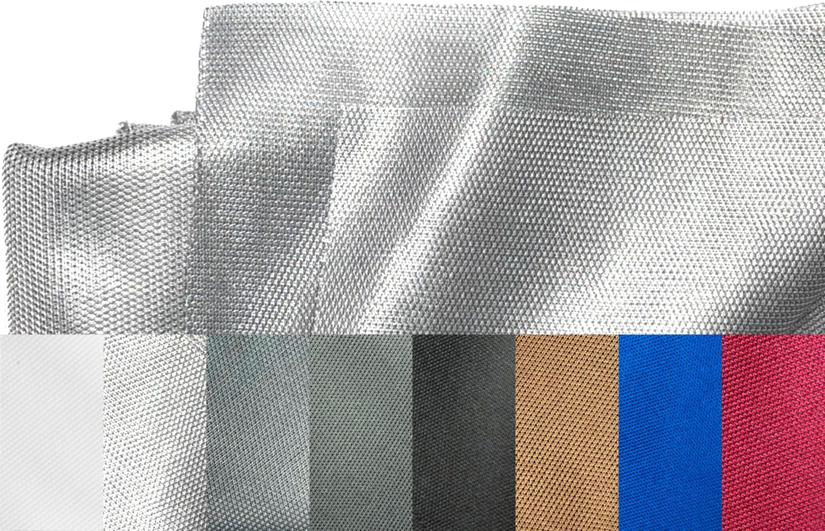 Acoustically transparent cloth, SILVER (0.98 m2). MOQ 1015.