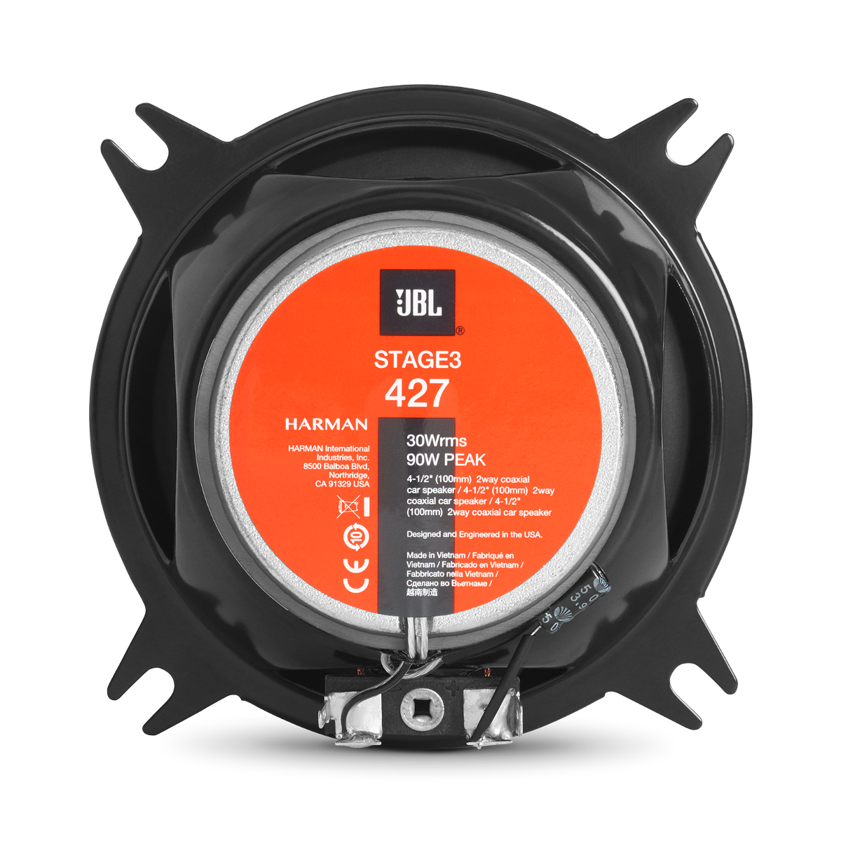 JBL Stage3 427 coaxial speakers (100 mm).