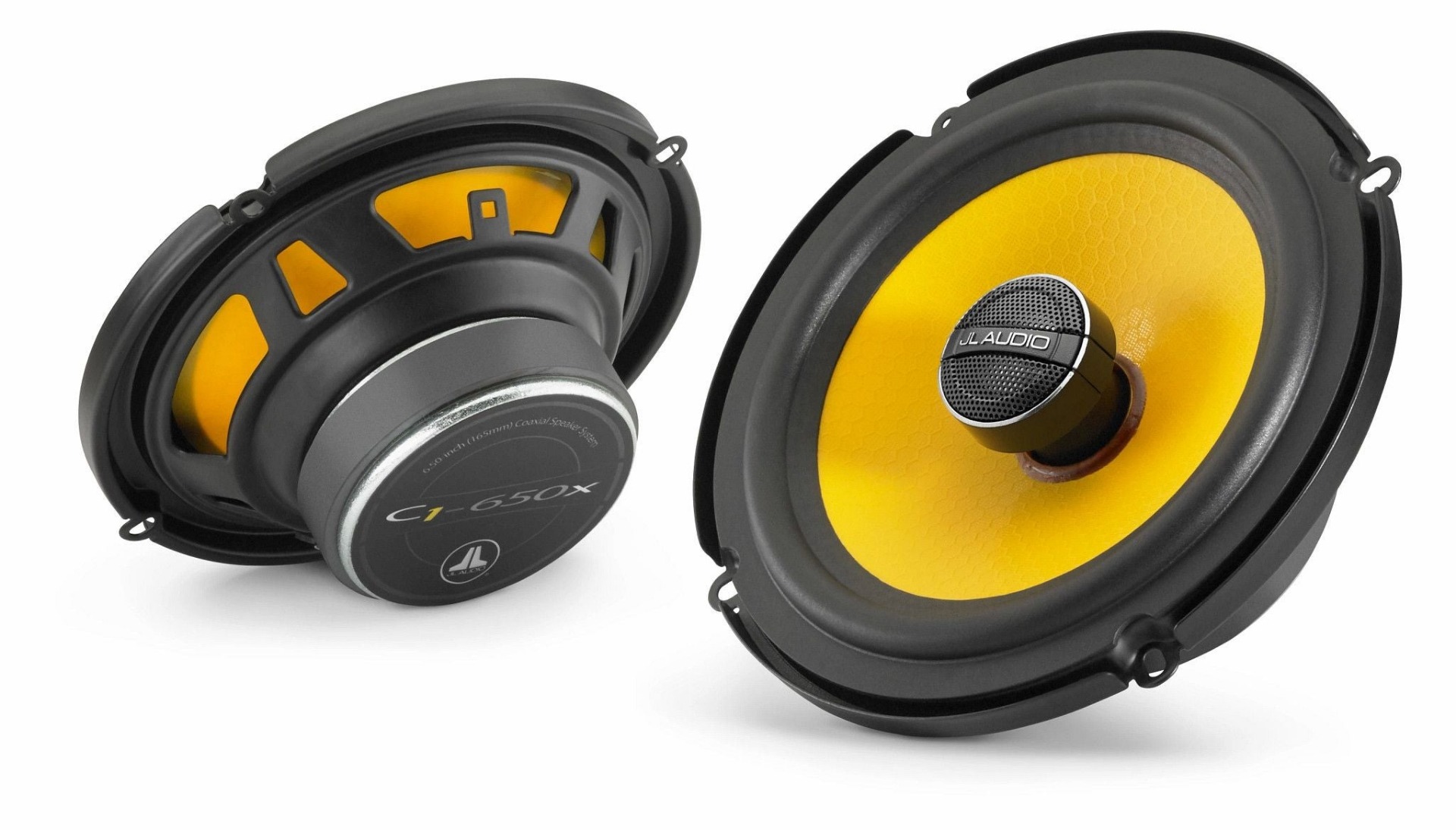 JL Audio C1-650x coaxial speakers (165 mm).