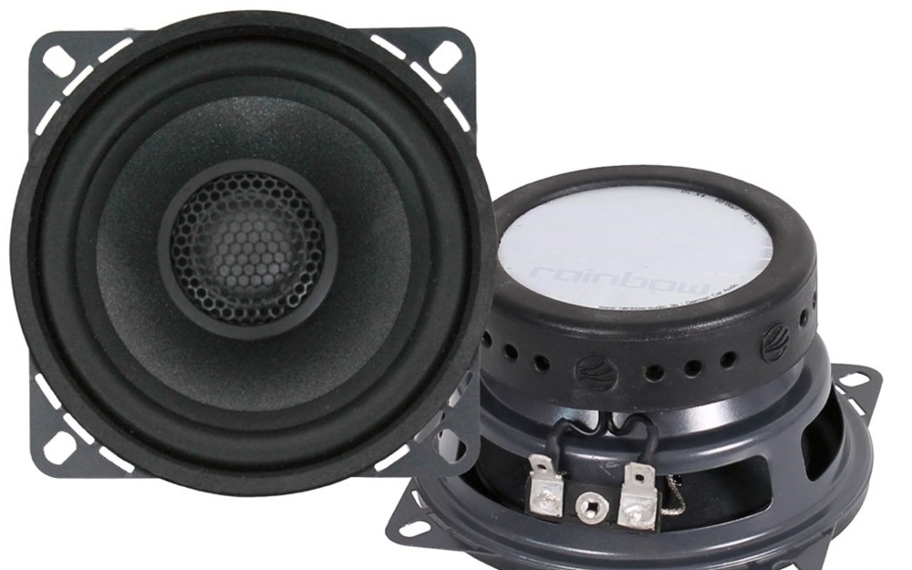 Rainbow DL-X4 coaxial speakers (100 mm).