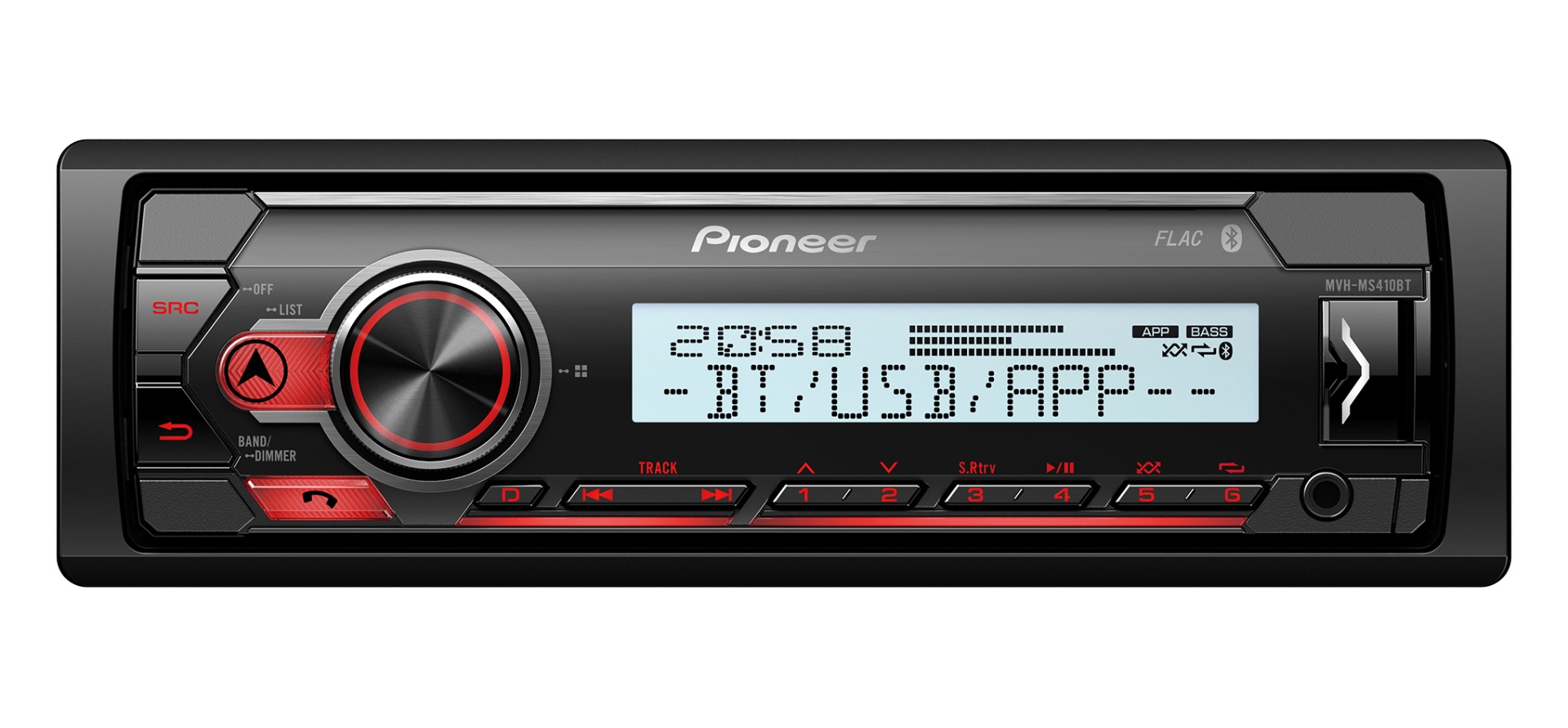 Pioneer MVH-MS410BT marine digital media receiver with bluetooth.