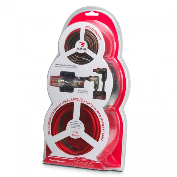 Focal PK8 amplifier install KIT (8.3 mm²).
