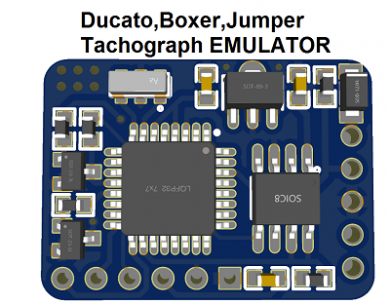 Tachograph emulator for Citroen Jumper, Relay (2007->), Peugeot, Fiat. TACHOEMU