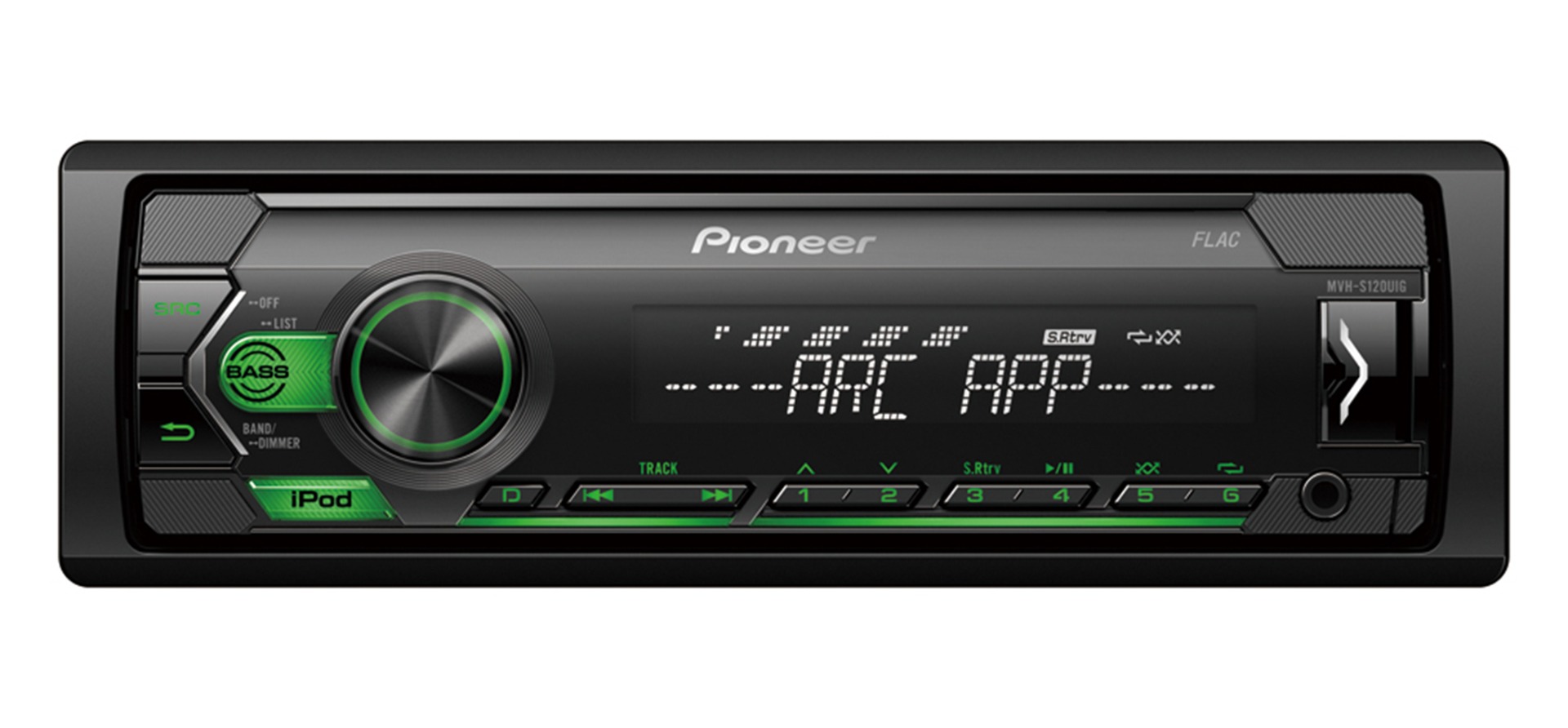 Pioneer MVH-S120UIG receiver with USB, AUX.