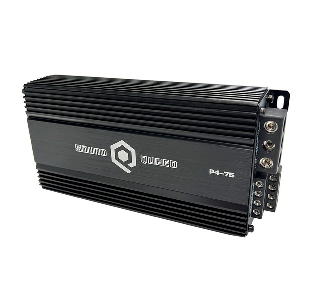 SoundQubed P4-75 (RMS 4x75 W x 2 Ohm) power amplifier (4-channel).