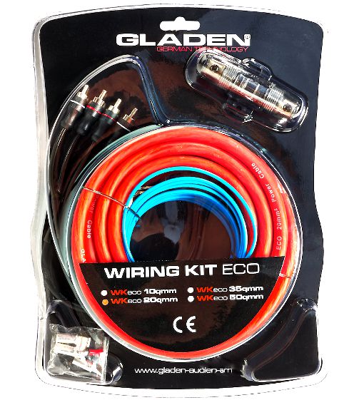 Gladen WK20 (ECO- line) amplifier install KIT (20 mm²).
