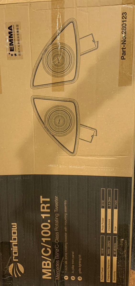 Rainbow MB/C/100.1RT rotating tweeter for Mercedes.
