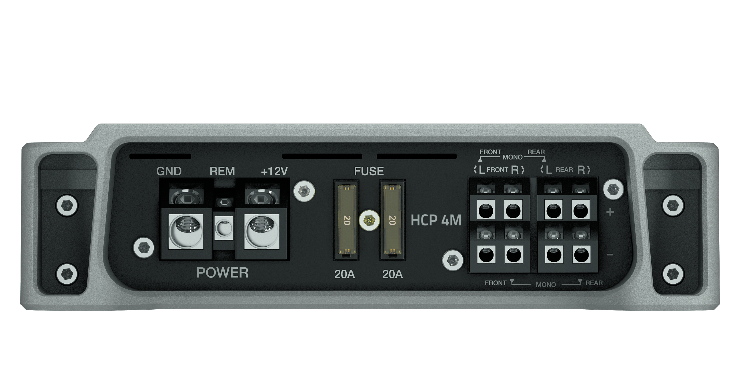 Hertz HCP 4M (AB class) marine power amplifier (4-channel).