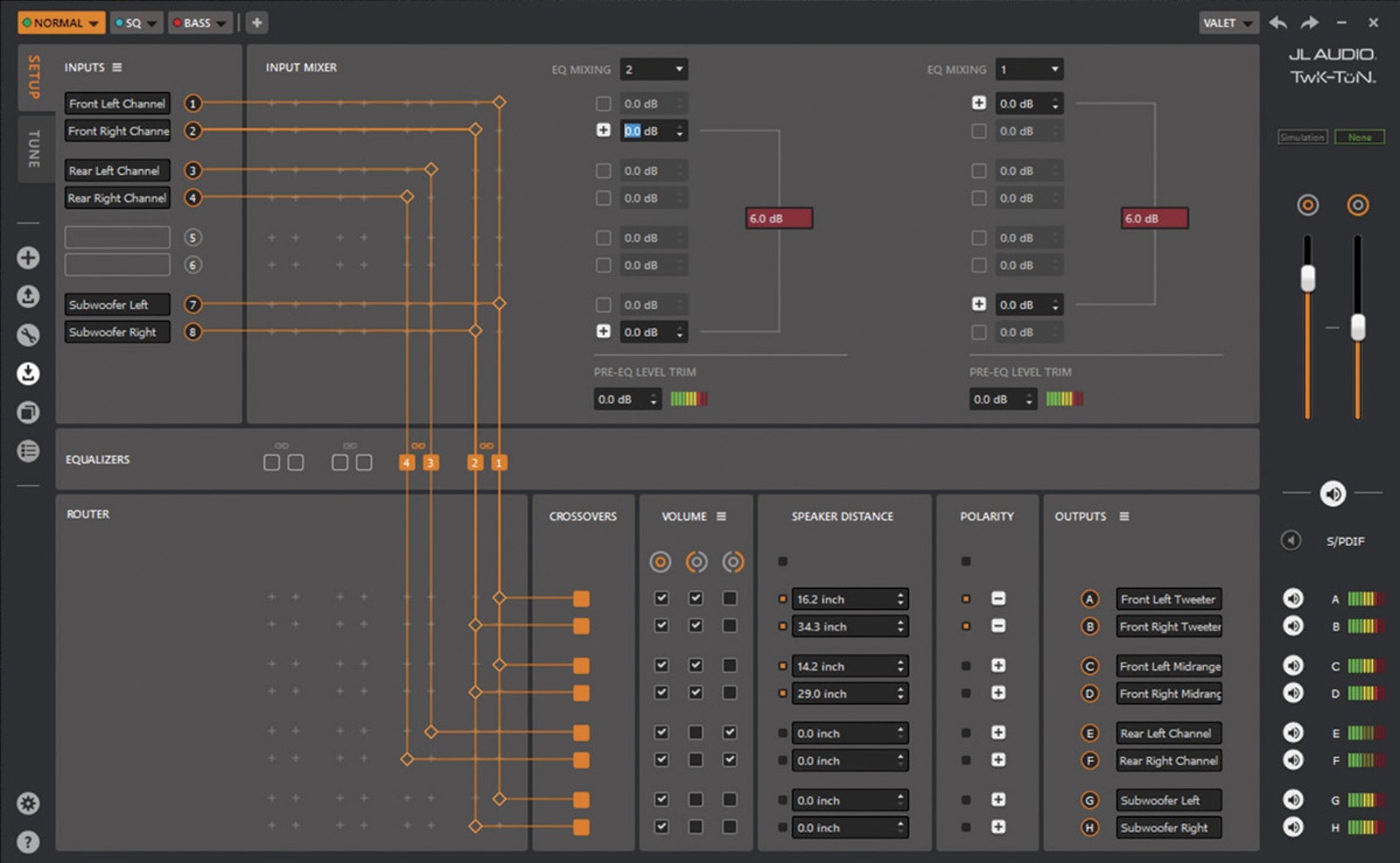 JL Audio TwK-88 system tuning, digital sound processor DSP.