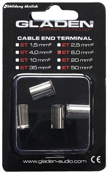 End-Terminal cable. Gladen (6 mm2).