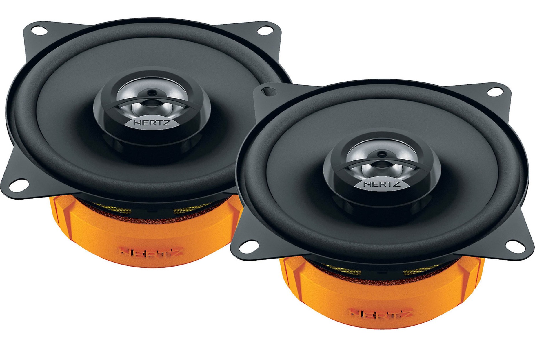 Hertz DCX 100.3 coaxial speakers (100 mm).