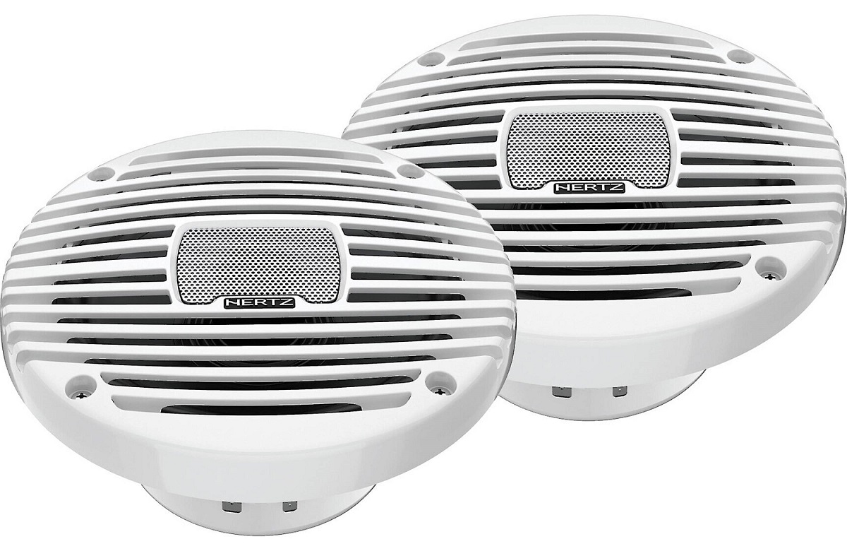 Hertz HEX 6.5 M-W marine coaxial speakers (165 mm).