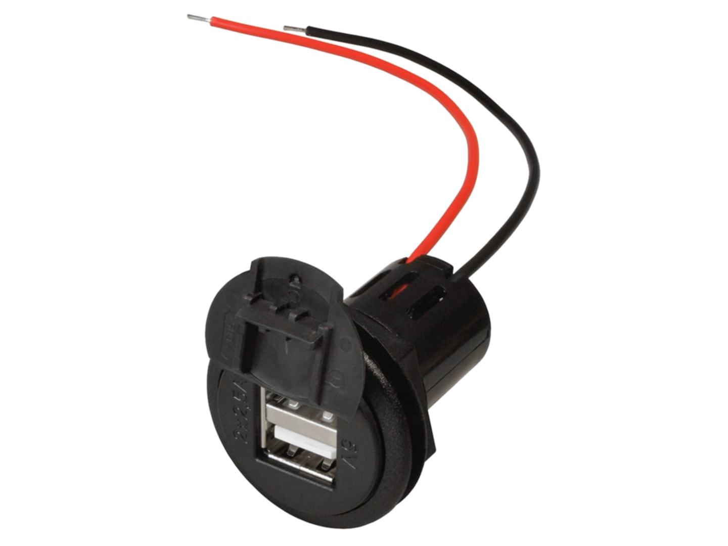 USB car charger with cover (2.5 A).